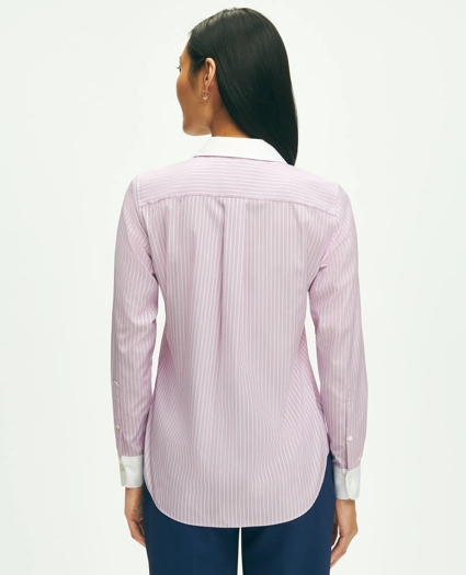 Brooks Brothers X Thomas Mason® Luxury Shirt in Cotton Dobby with Lurex®, image 3