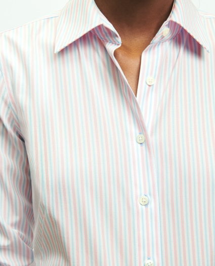 Fitted Non-Iron Stretch Supima® Cotton Dress Shirt, image 3