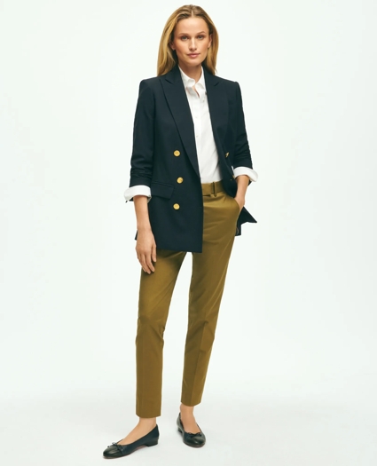 Relaxed Fit Non-Iron Stretch Supima&reg; Cotton Shirt with White Collar & Cuffs, image 2