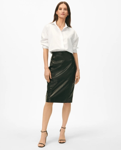 Fitted Stretch Supima® Cotton Non-Iron Shirt with French Cuffs, image 1