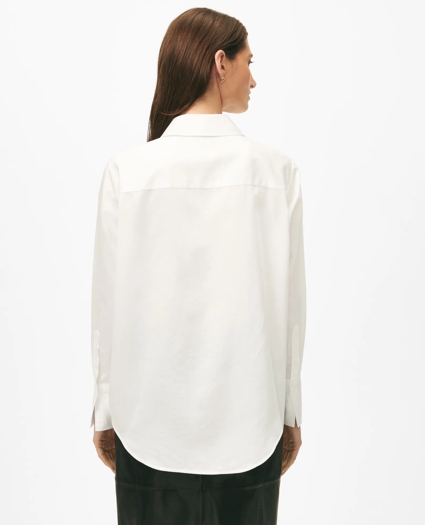 Fitted Stretch Supima® Cotton Non-Iron Shirt with French Cuffs, image 4