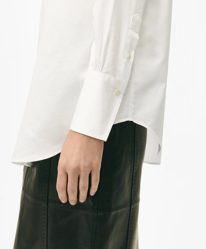 Fitted Stretch Supima® Cotton Non-Iron Shirt with French Cuffs, image 5
