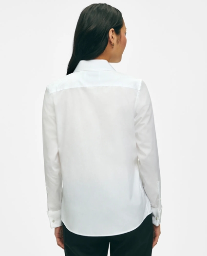 Black Fleece Pleated Tuxedo Shirt in Sea Island Cotton, image 3