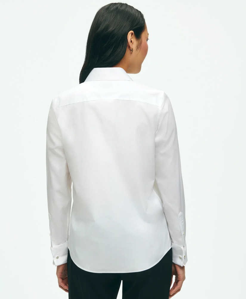 Black Fleece Pique Bib Tuxedo Shirt in Sea Island Cotton, image 4