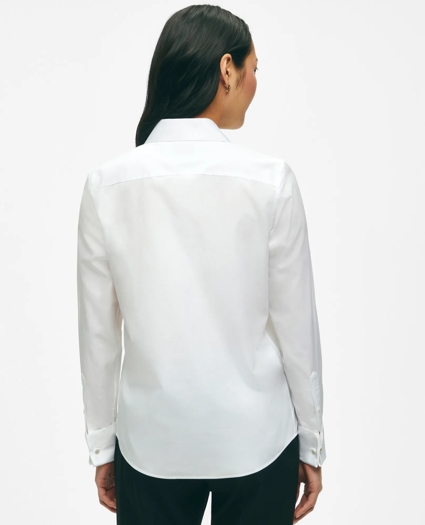 Black Fleece Pique Bib Tuxedo Shirt in Sea Island Cotton, image 4