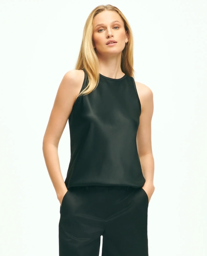 Cutaway Blouse in Stretch Silk, image 1