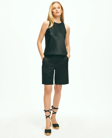 Cutaway Blouse in Stretch Silk, image 4
