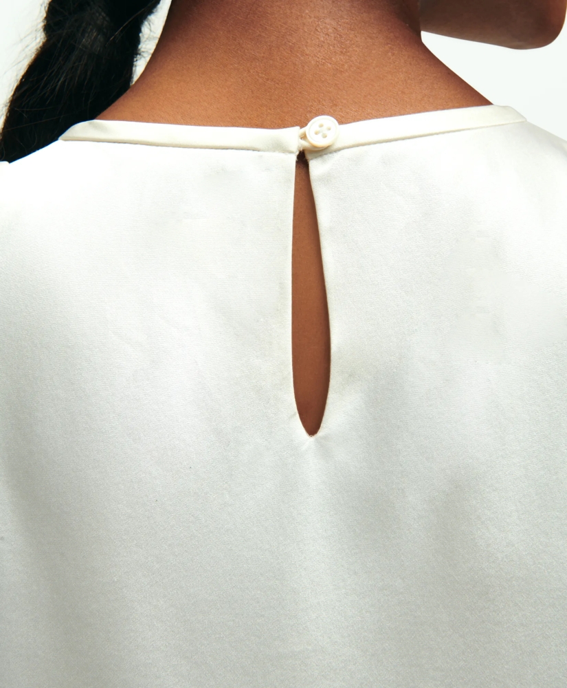 Cutaway Blouse in Stretch Silk, image 3