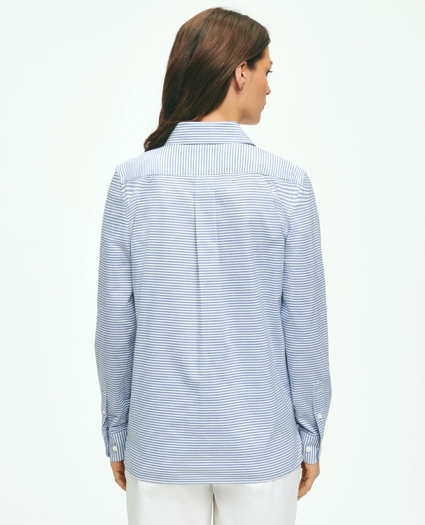 Sunflower Embroidered Striped Shirt In Cotton, image 3