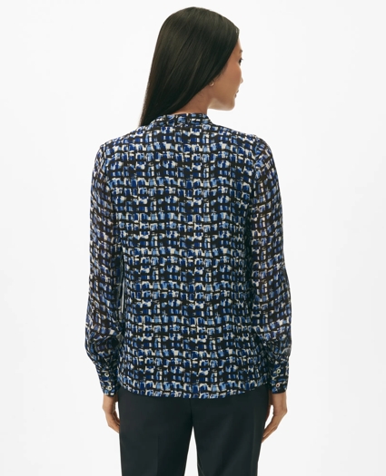 Signature Abstract Blouse in Chiffon, image 4