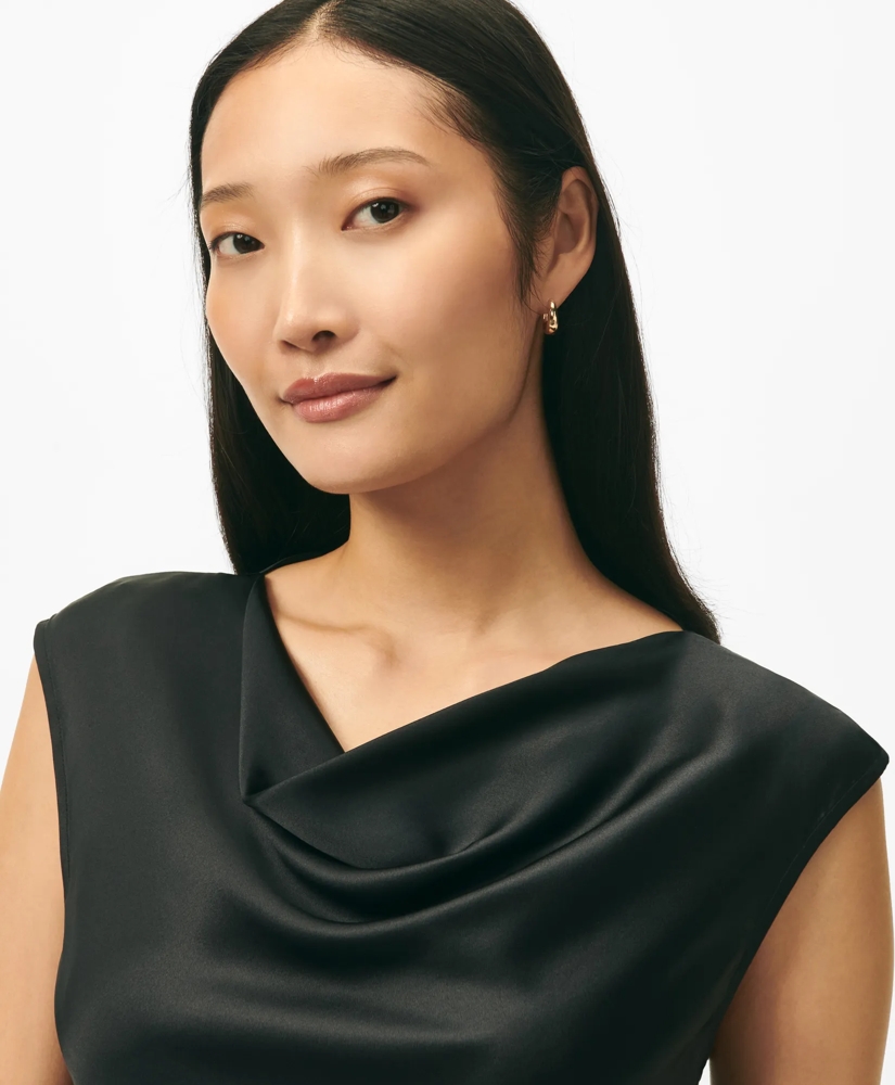 Cowl Neck Blouse Washable Silk Charmeuse