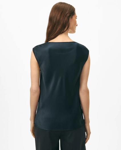 Cowl Neck Blouse in Washable Silk Charmeuse, image 2