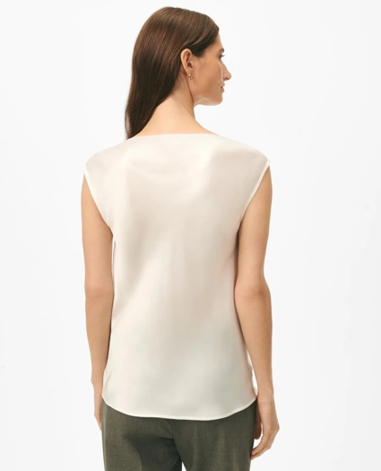 Cowl Neck Blouse in Washable Silk Charmeuse, image 2