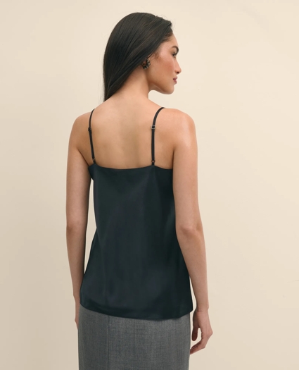 V-Neck Cami in Washable Silk Charmeuse, image 4