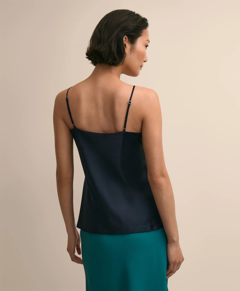 V-Neck Cami in Washable Silk Charmeuse, image 4