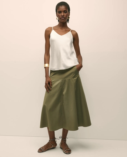 V-Neck Camisole in Washable Silk Charmeuse, image 1