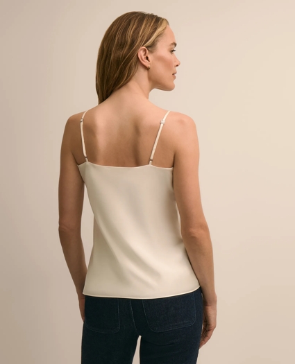 V-Neck Cami in Washable Silk Charmeuse, image 4