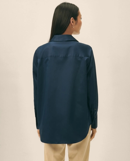 Relaxed Shirt in Supima® Cotton Sateen, image 2
