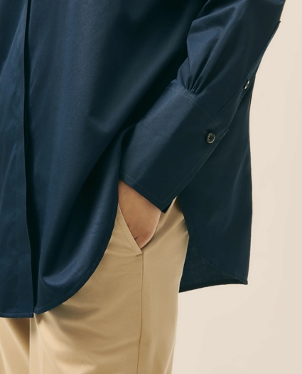 Relaxed Shirt in Supima® Cotton Sateen, image 3