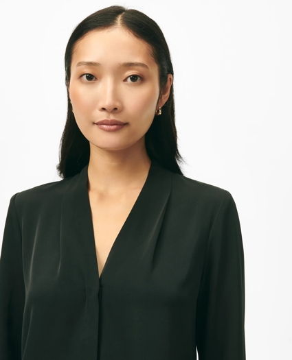 Concealed-Placket Blouse in Crepe, image 2