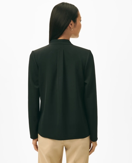 Concealed-Placket Blouse in Crepe, image 3