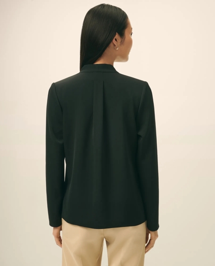 Concealed-Placket Blouse in Crepe, image 3