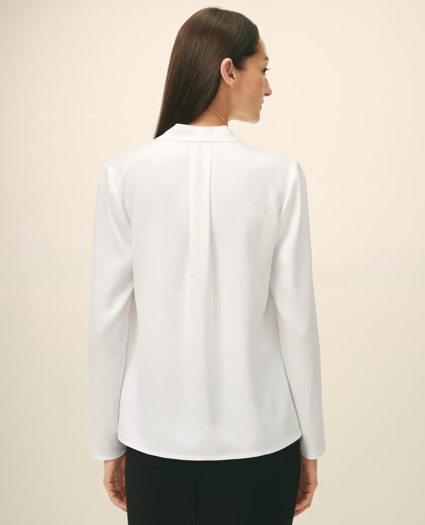 Concealed-Placket Blouse in Crepe, image 3