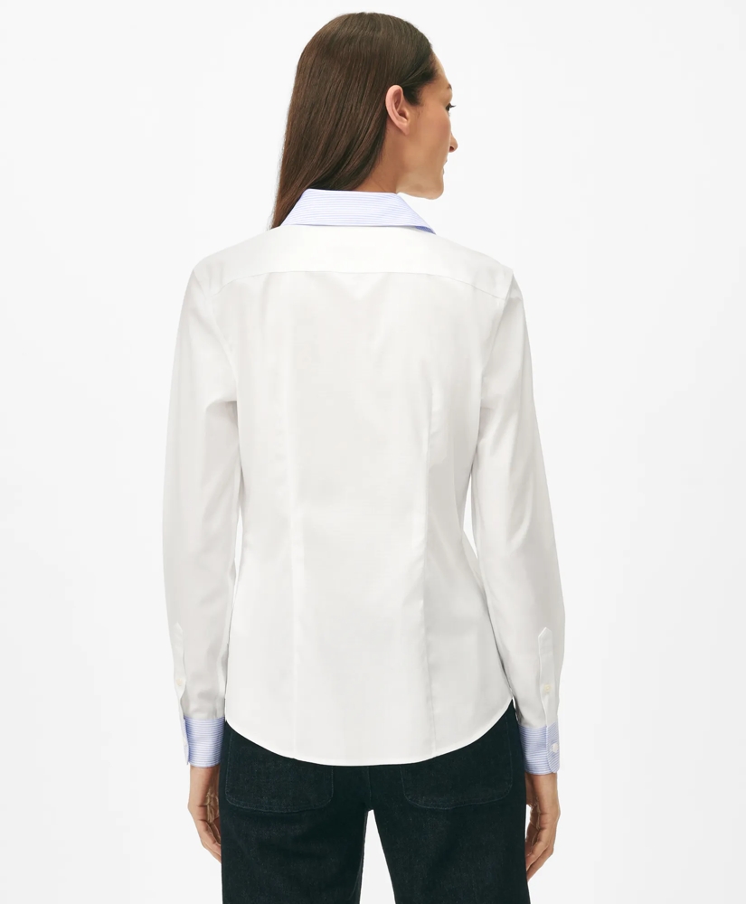 Fitted Contrast Collar & Cuff Shirt in Stretch Supima® Cotton, image 4