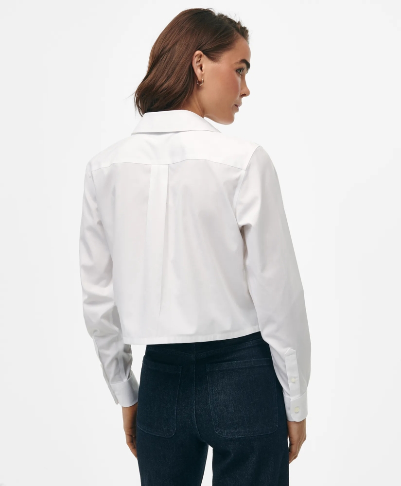 Cropped Shirt in Stretch Supima® Cotton, image 4
