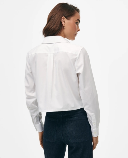 Cropped Shirt in Stretch Supima® Cotton, image 4