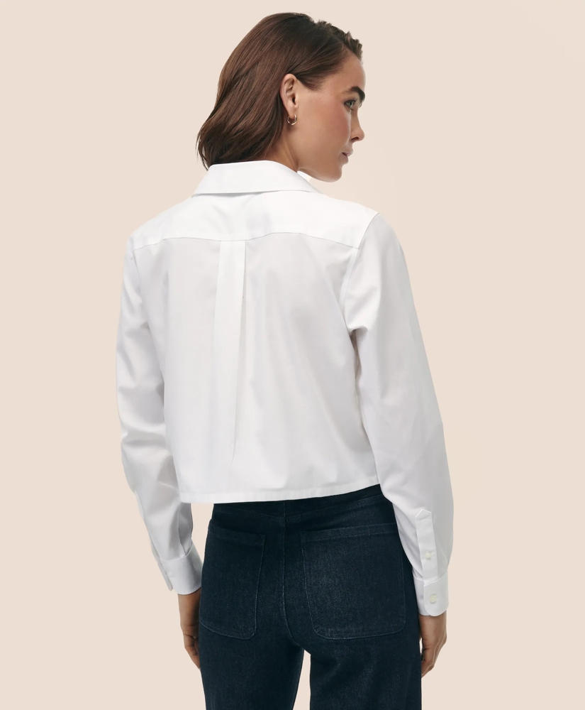 Cropped Shirt in Stretch Supima® Cotton, image 4