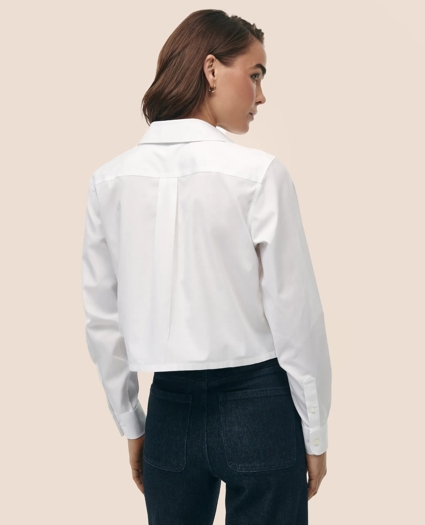 Cropped Shirt in Stretch Supima® Cotton, image 4