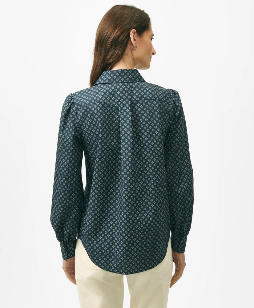 Blouson Sleeve Shirt in Stretch Supima® Cotton, image 3