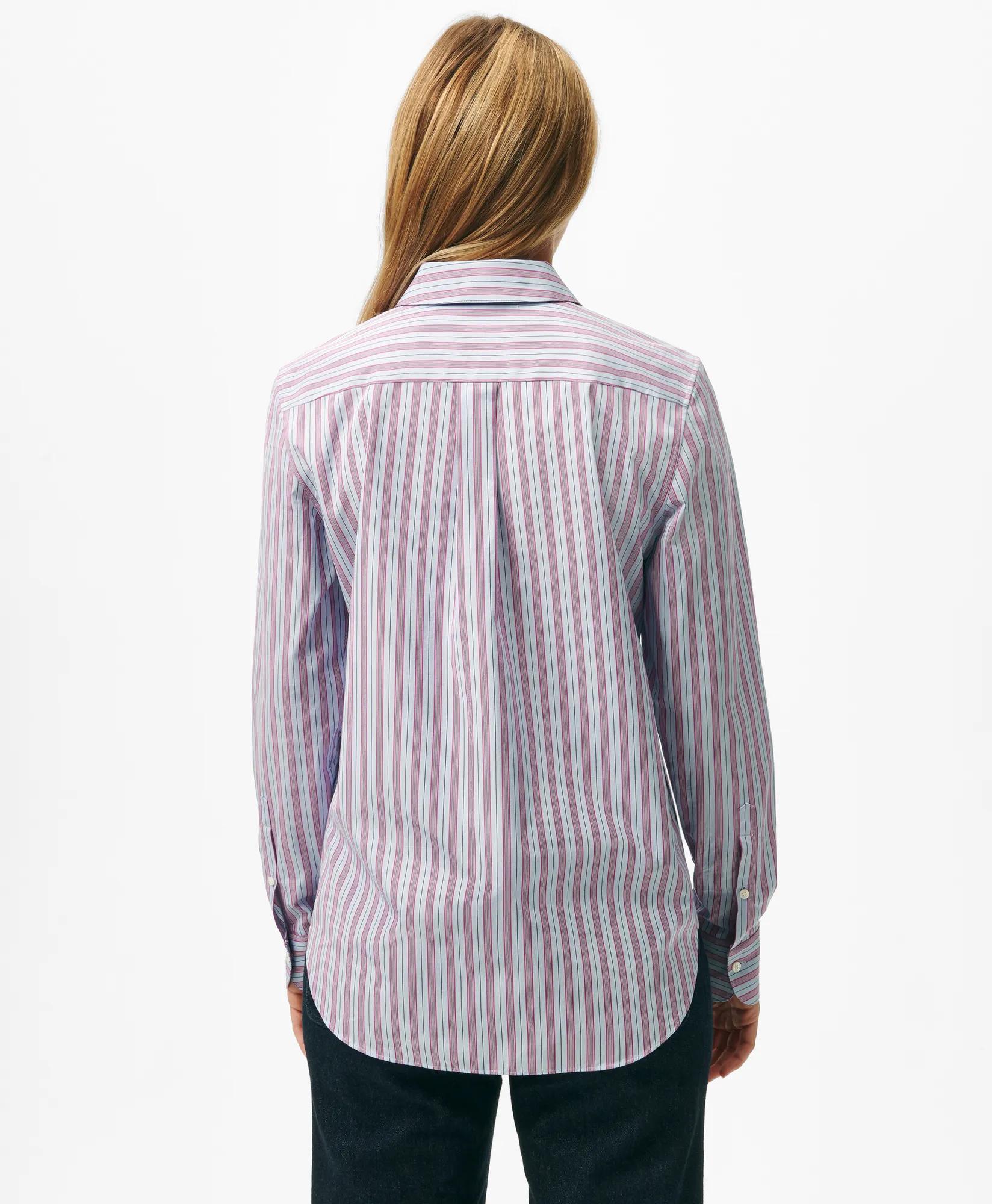 Thomas Mason X Luxury Cotton Shirt in Multistripe