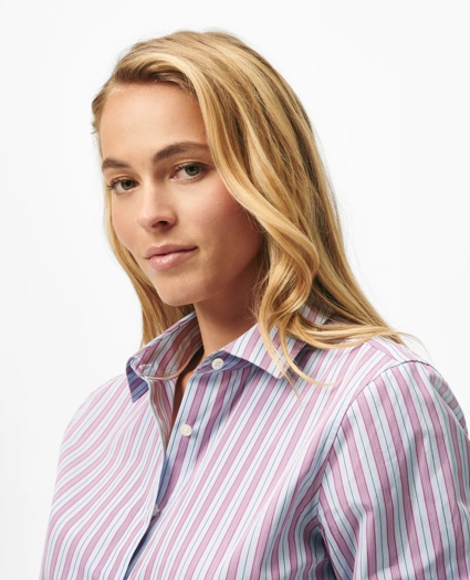 Thomas Mason® X Brooks Brothers Luxury Cotton Shirt in Multistripe, image 3