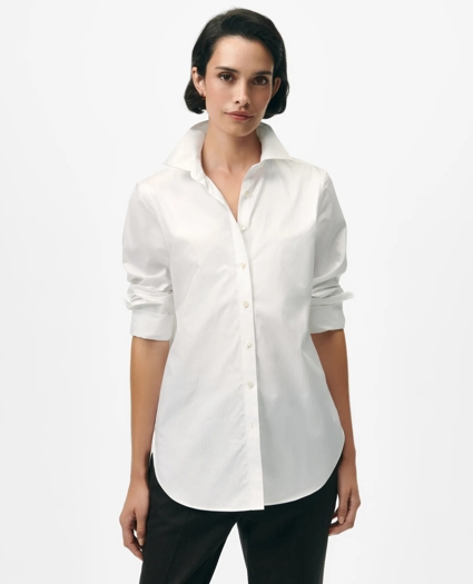 Thomas Mason® X Brooks Brothers Luxury Cotton Shirt in Stripe, image 1