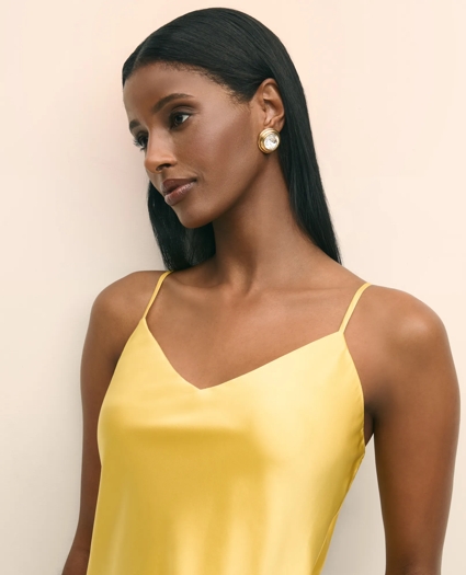 V-Neck Camisole in Washable Silk Charmeuse, image 2