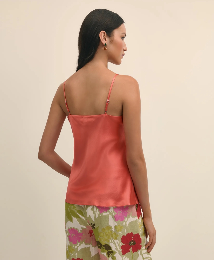 V-Neck Cami in Washable Silk Charmeuse, image 3