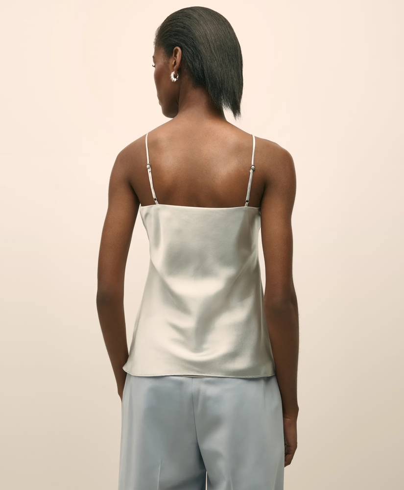 V-Neck Cami in Washable Silk Charmeuse, image 4