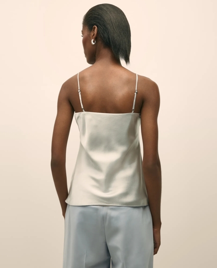 V-Neck Cami in Washable Silk Charmeuse, image 4