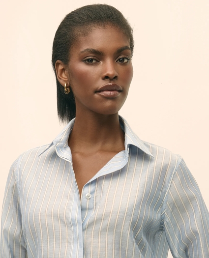 Classic Fit Cotton-Silk Shirt, image 2