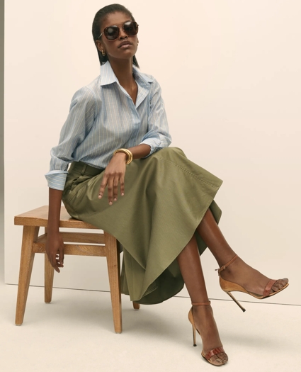 Classic Fit Cotton-Silk Shirt, image 3