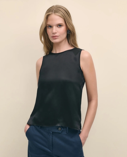 Sleeveless Shell in Washable Silk, image 3