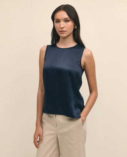 Sleeveless Shell in Washable Silk, image 2