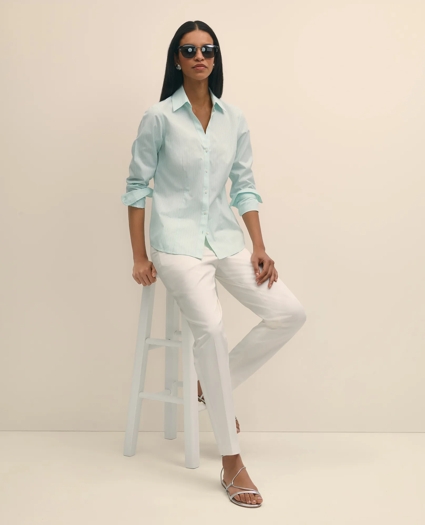 Fitted Non-Iron Stretch Supima® Cotton Dress Shirt, image 4
