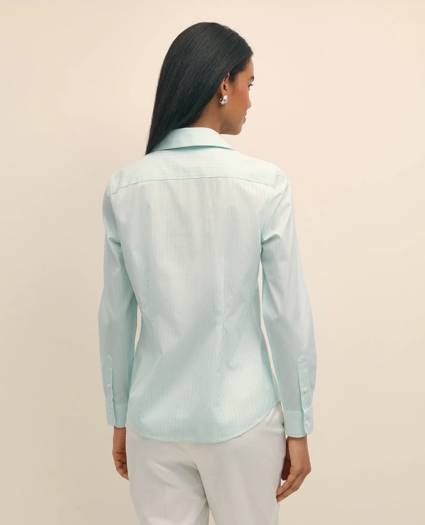 Fitted Non-Iron Stretch Supima® Cotton Dress Shirt, image 5