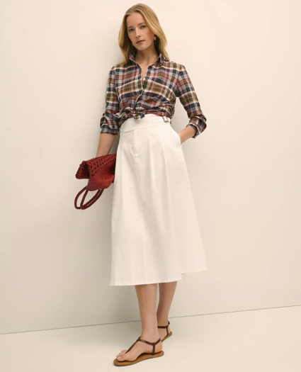 Classic Fit Cotton Madras Shirt, image 1