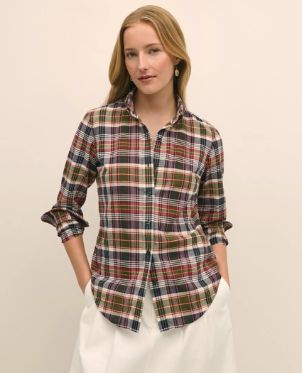 Classic Fit Cotton Madras Shirt, image 3