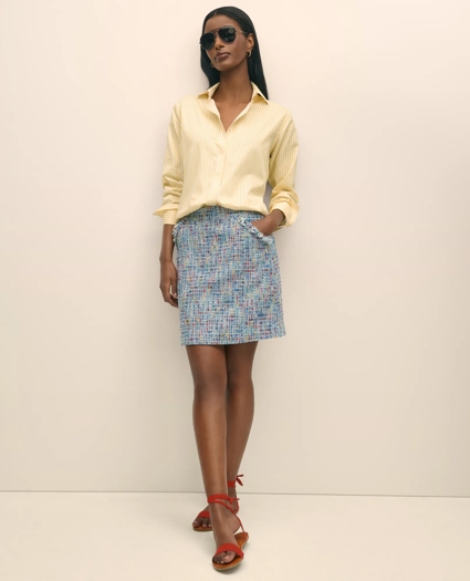 Relaxed Supima® Cotton Sateen Striped Shirt, image 1