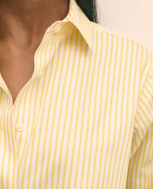 Relaxed Supima® Cotton Sateen Striped Shirt